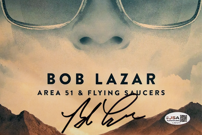 Bob Lazar Autographed 'Area 51 & Flying Saucers' 8x10 Photo