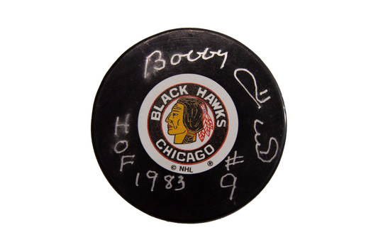 Bobby Hull Autographed Chicago Blackhawks Hockey Puck