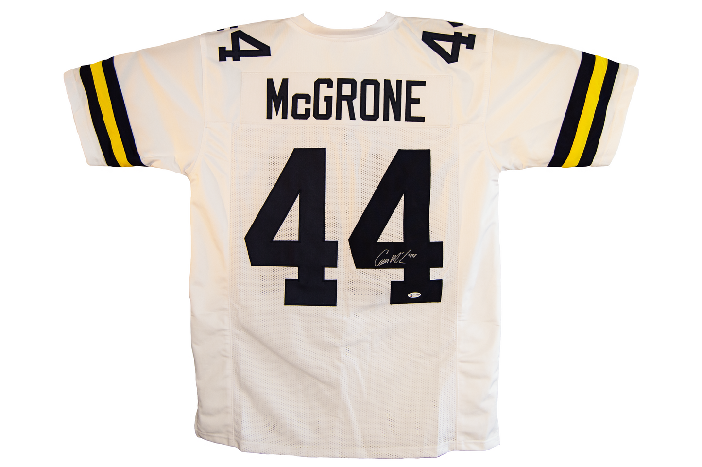 Cameron McGrone Autographed Custom White Michigan Jersey
