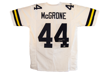 Cameron McGrone Autographed Custom White Michigan Jersey