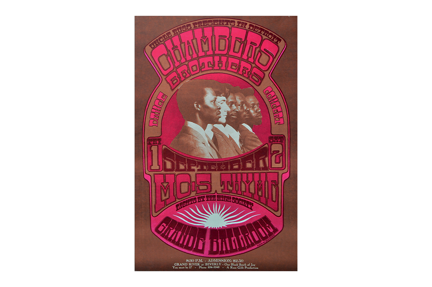 Chambers Brothers w/ MC5 - Grande Ballroom - 1967 (1st Print)