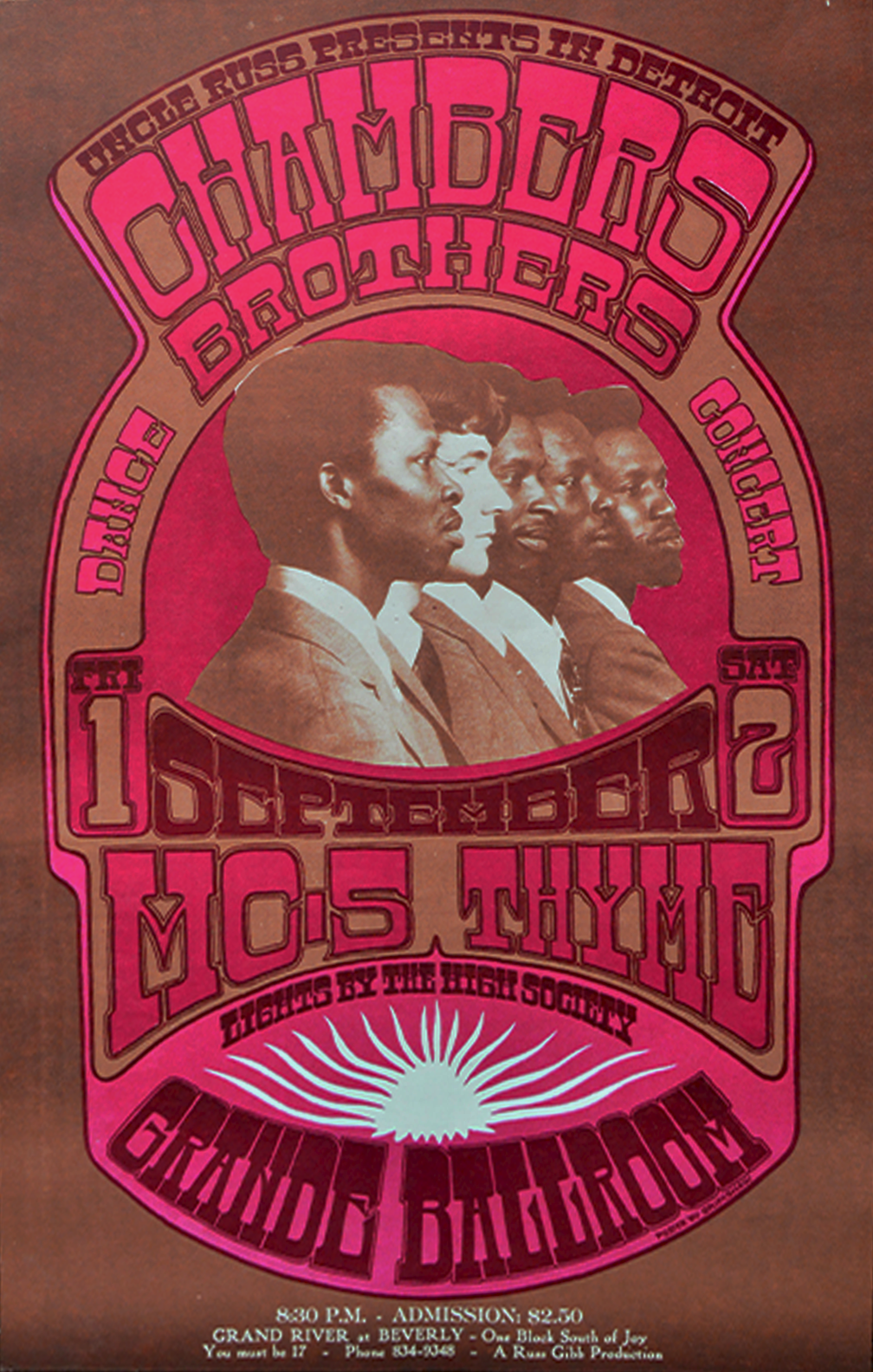 Chambers Brothers w/ MC5 - Grande Ballroom - 1967 (1st Print)