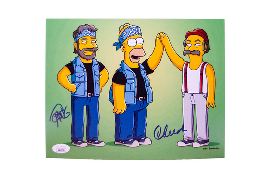 Cheech and Chong Autographed 'The Simpsons' 8x10 Picture