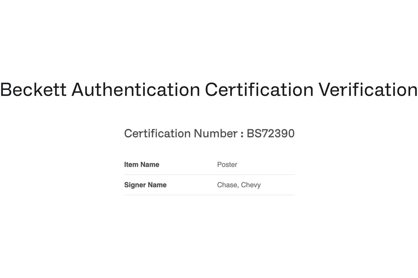 Chevy Chase Autographed 'Christmas Vacation' Poster