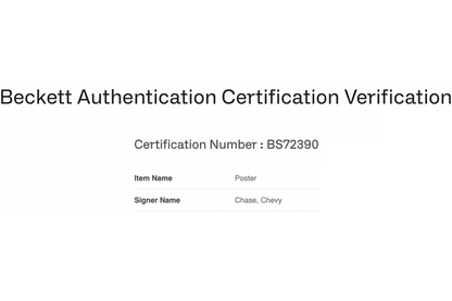 Chevy Chase Autographed 'Christmas Vacation' Poster