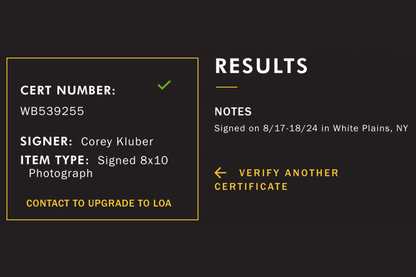 Corey Kluber Autographed 8x10 New York Yankees Photo
