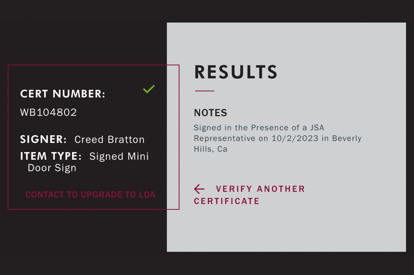 Creed Bratton Autographed 'The Office' Sign