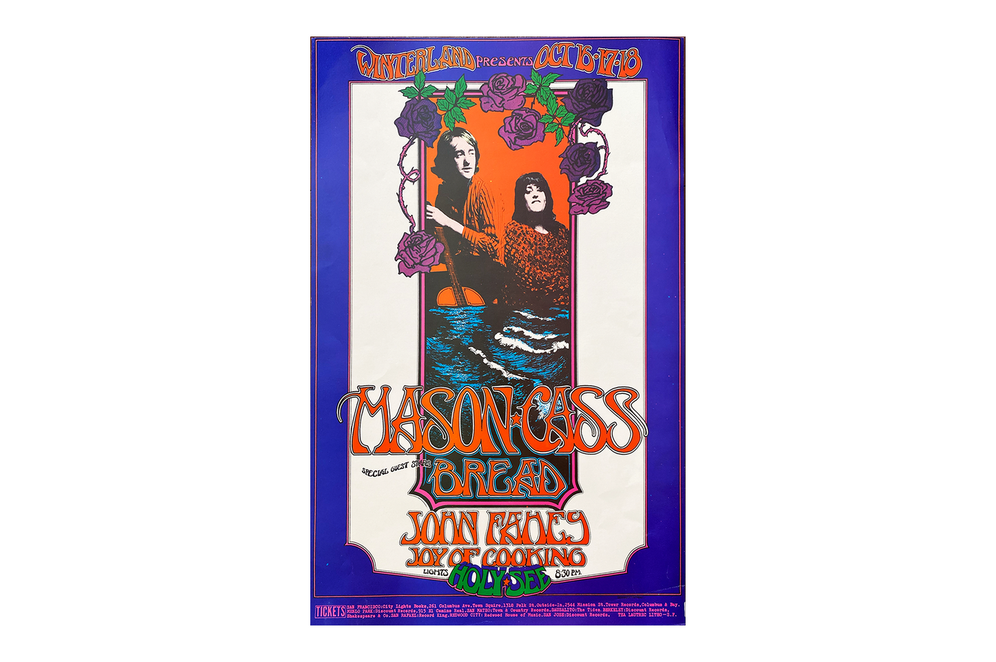 Dave Mason w/ Mama Cass - Winterland - 1970 (1st Print)
