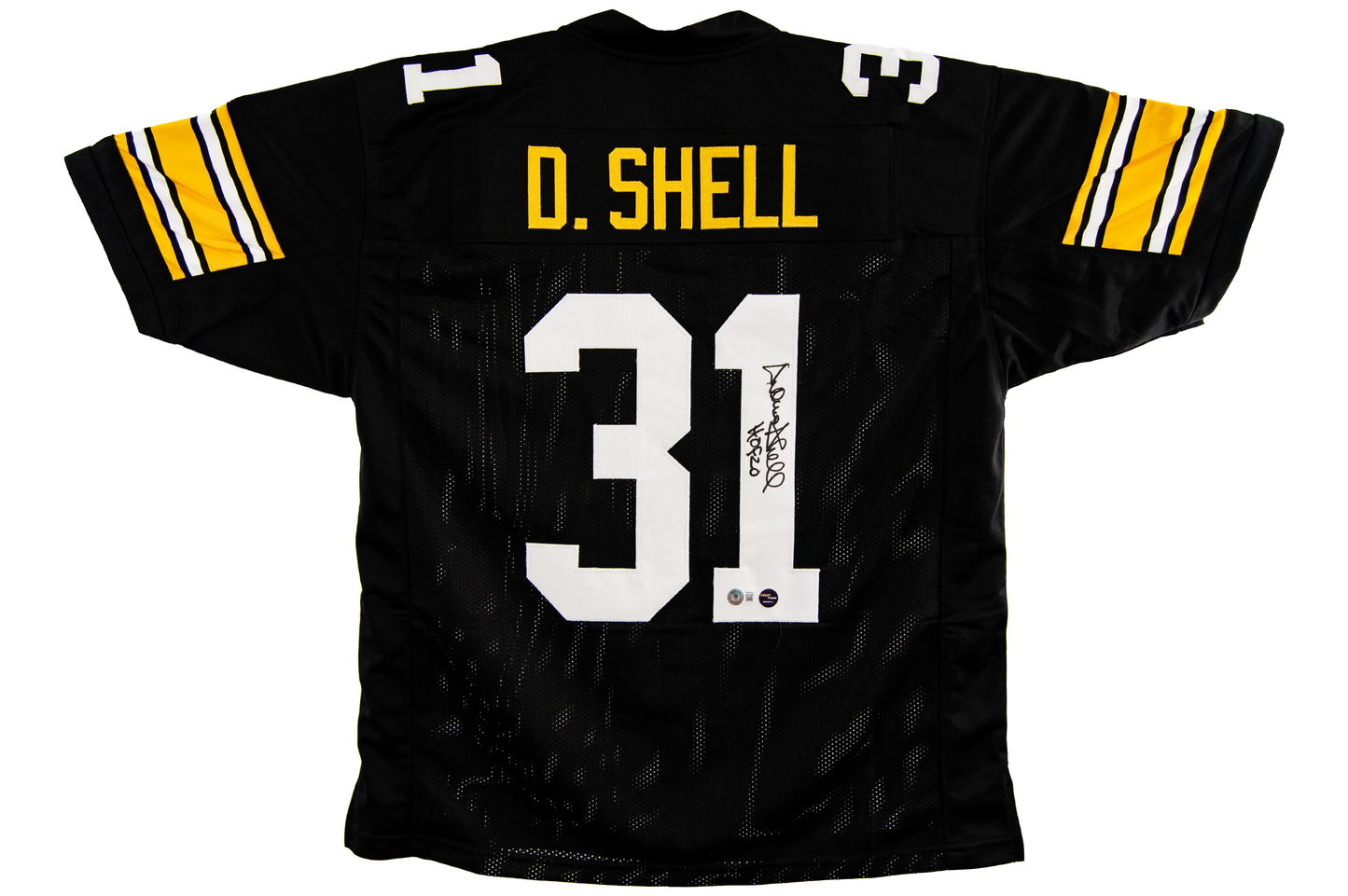 Donnie Shell Autographed Custom Black Pittsburgh Jersey (HOF 20)