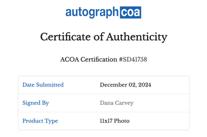 Dana Carvey Autographed 'Waynes World' 11x17 Photo