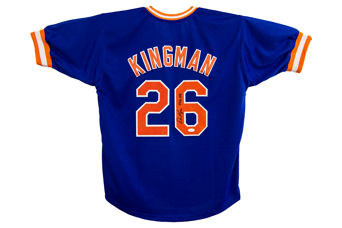 Dave Kingman Autographed Blue New York Custom Jersey (442 Homeruns)