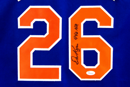 Dave Kingman Autographed Blue New York Custom Jersey (442 Homeruns)