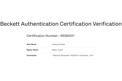 David Njoku Autographed Custom White Cleveland Jersey