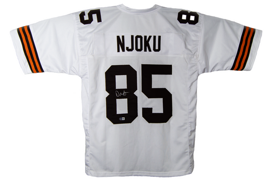 David Njoku Autographed Custom White Cleveland Jersey