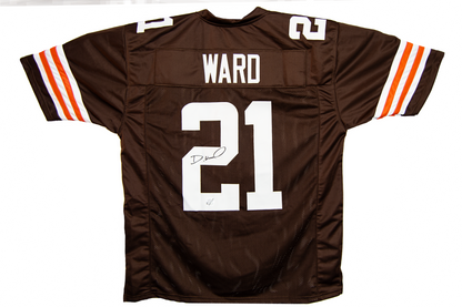Denzel Ward Autographed Brown Cleveland Jersey