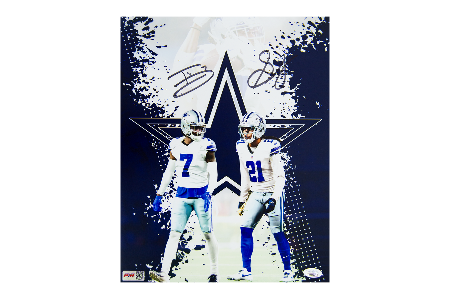 Travon Diggs and Stephon Gilmore Autographed Dallas Cowboys 11x14 Photo