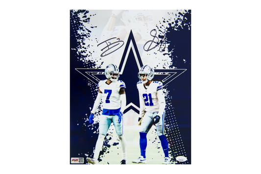 Travon Diggs and Stephon Gilmore Autographed Dallas Cowboys 11x14 Photo
