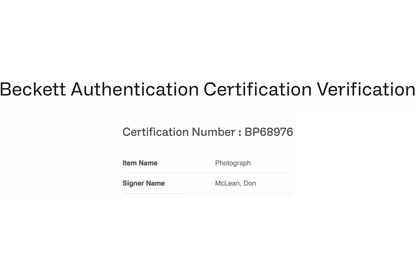 Don McLean Autographed 8x10 Photo