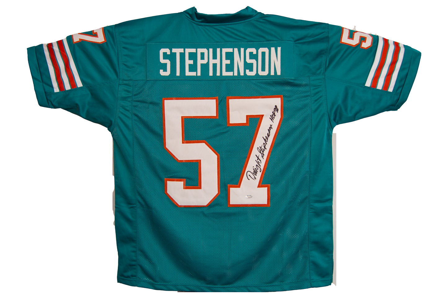 Dwight Stephenson Autographed Teal Miami Custom Jersey (HOF '98)