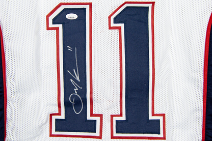 Julian Edelman Autographed Custom White New England Jersey