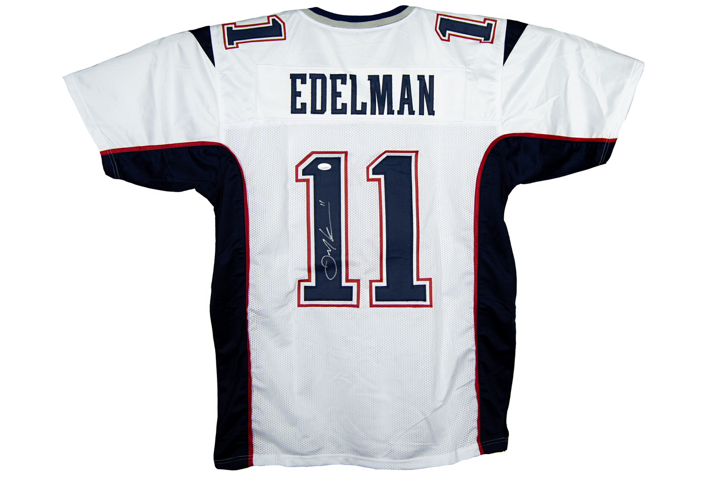 Julian Edelman Autographed Custom White New England Jersey