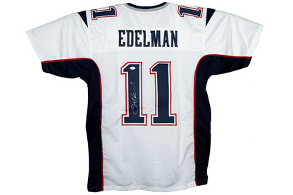 Julian Edelman Autographed Custom White New England Jersey