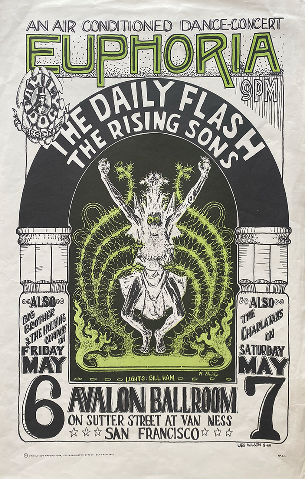 Daily Flash - Big Brother & The Holding Company - Avalon Ballroom - 1966 (3rd Print)