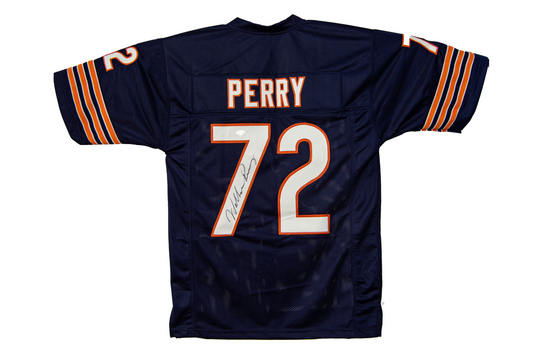 William Perry Autographed Blue Chicago Custom Jersey