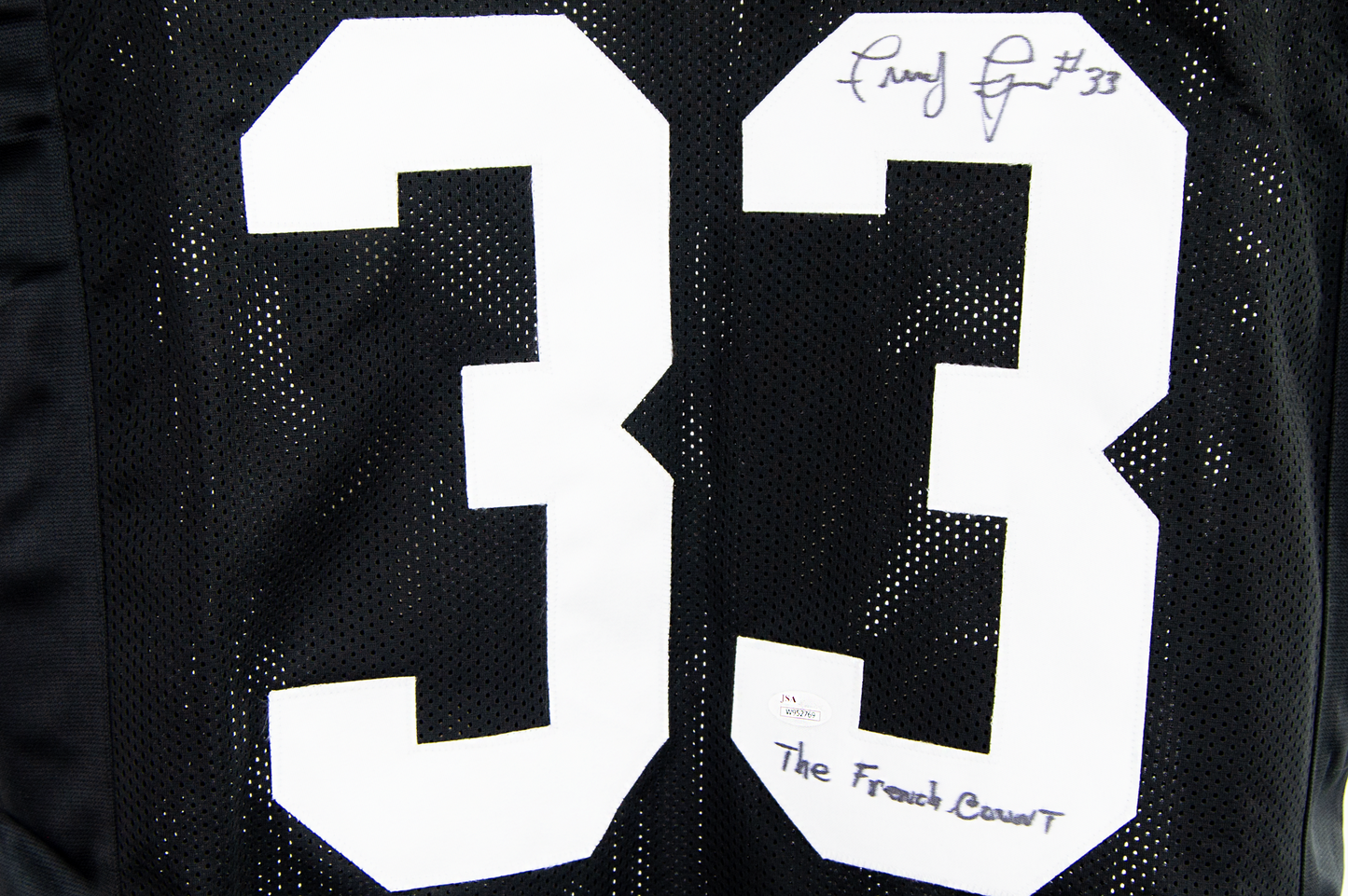 John Fuqua Autographed Custom Black Pittsburgh Jersey (The French Count)