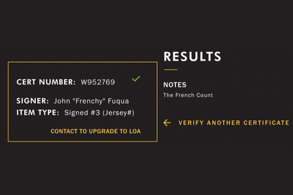 John Fuqua Autographed Custom Black Pittsburgh Jersey (The French Count)