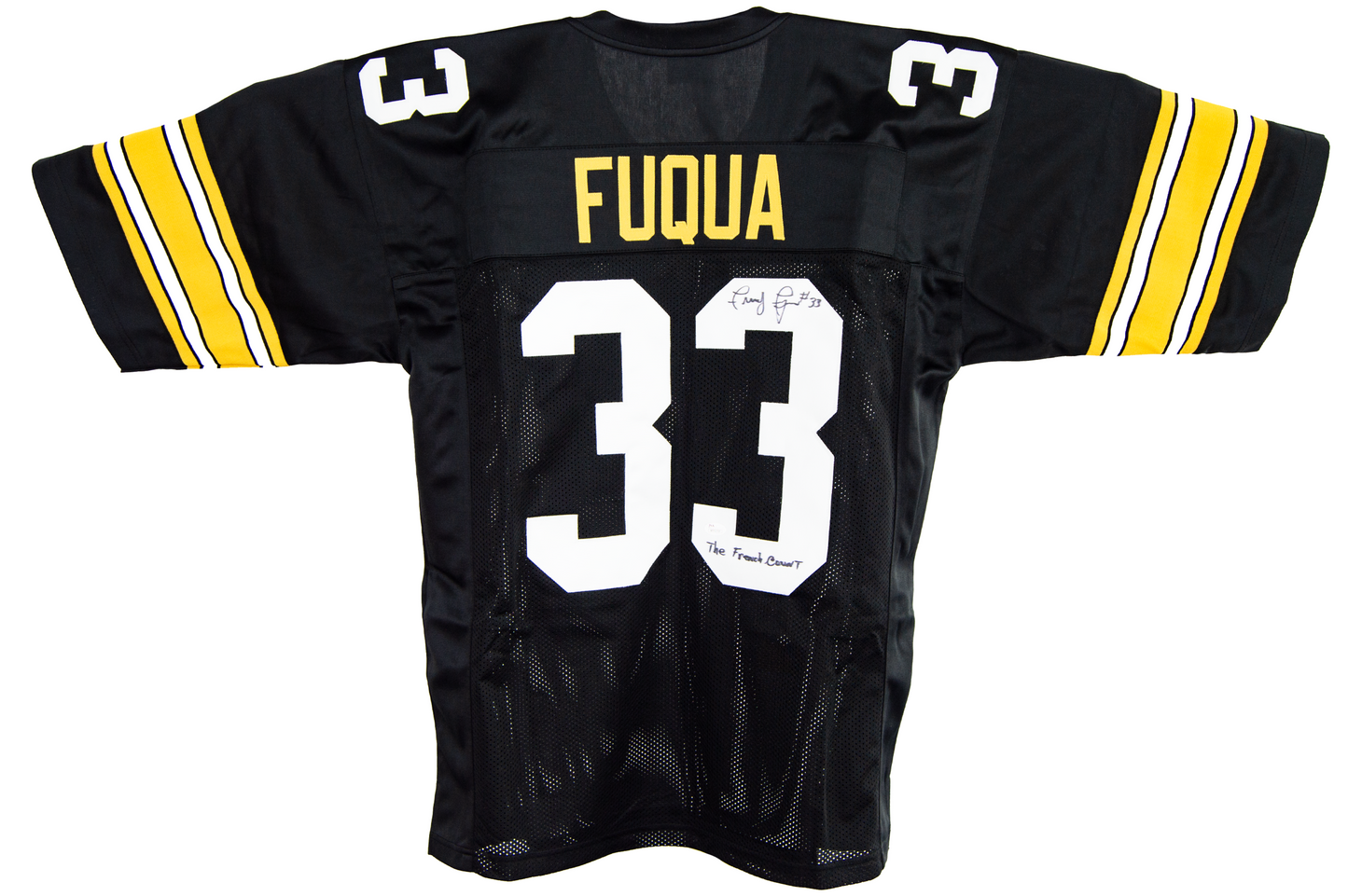 John Fuqua Autographed Custom Black Pittsburgh Jersey (The French Count)