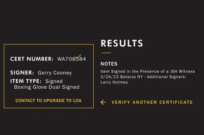 Gerry Cooney and Larry Holmes Autographed Everlast Boxing Glove