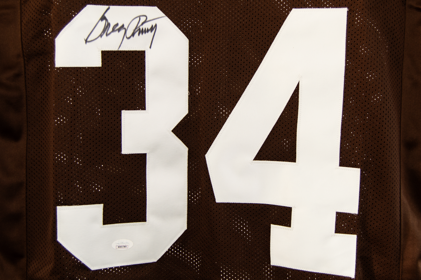 Greg Pruitt Autographed Custom Brown Cleveland Jersey