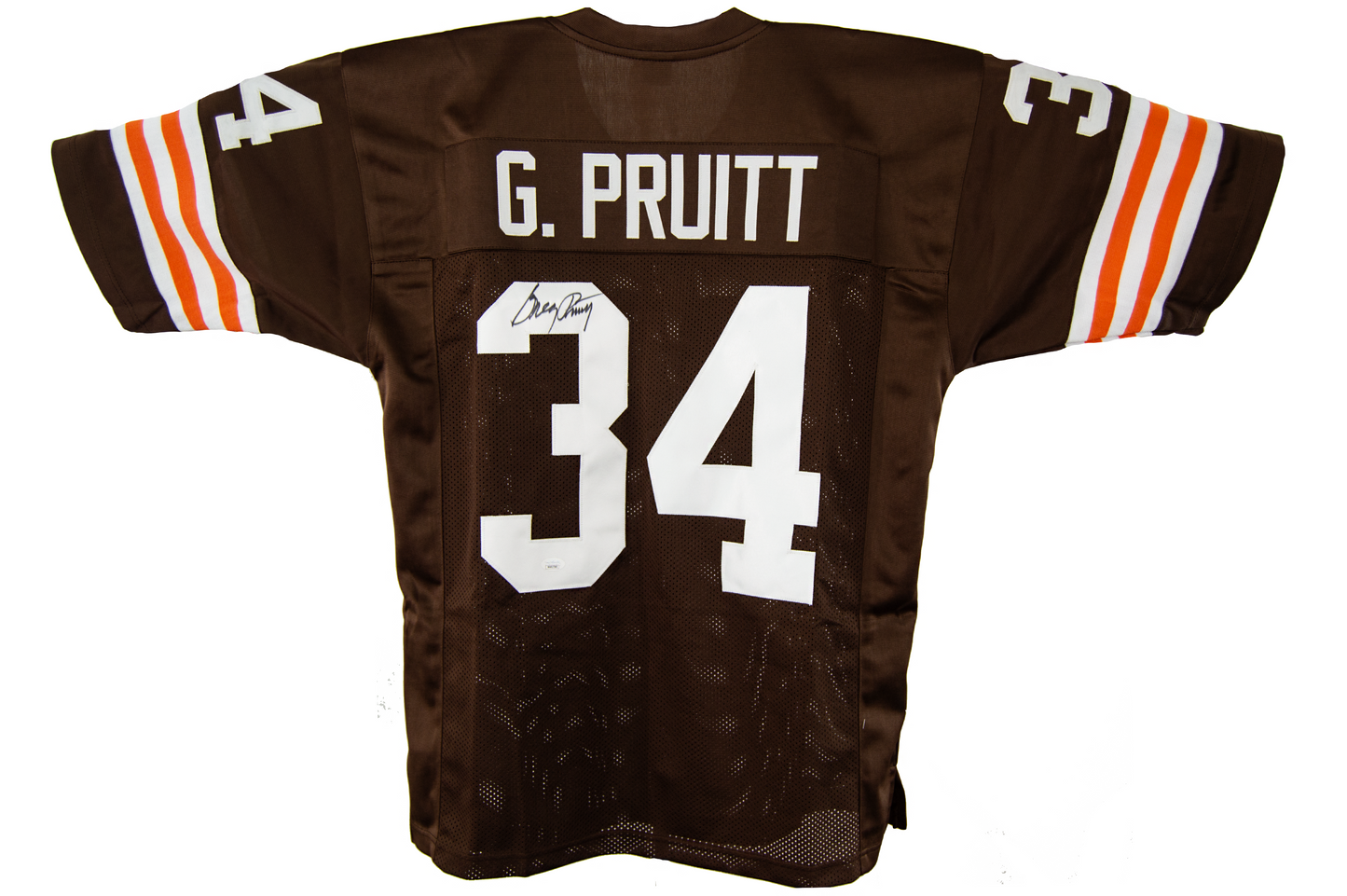 Greg Pruitt Autographed Custom Brown Cleveland Jersey