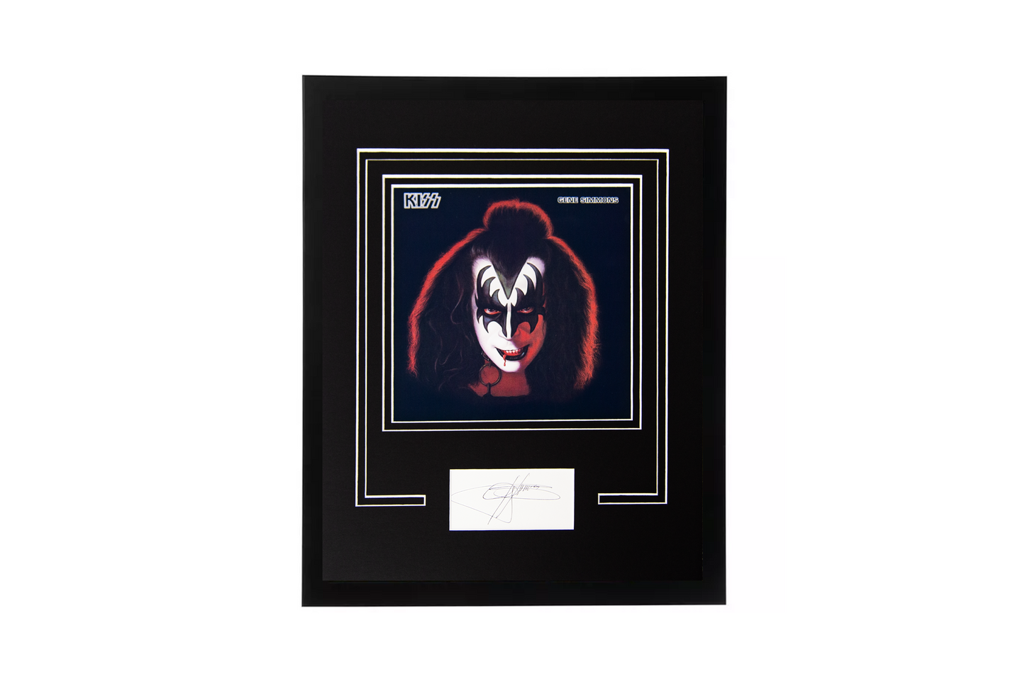 Gene Simmons Autographed Framed Display