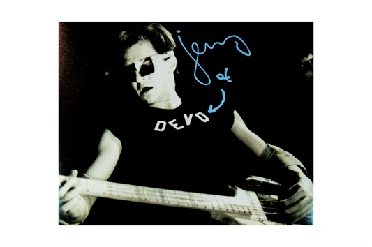 Gerald Casale Autographed 11x8 DEVO Photo