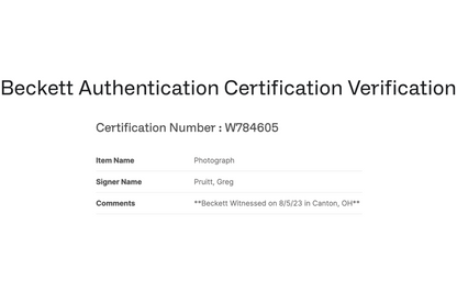 Greg Pruitt Autographed 11x14 Cleveland Browns Photo