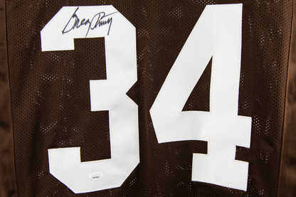 Greg Pruitt Autographed Custom Brown Cleveland Jersey