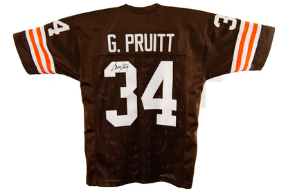 Greg Pruitt Autographed Custom Brown Cleveland Jersey