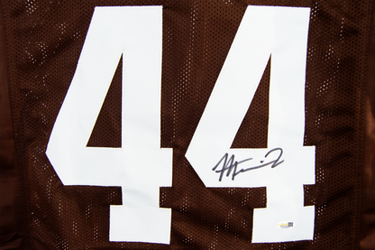 Harold Fannin Jr Autographed Custom Brown Cleveland Jersey