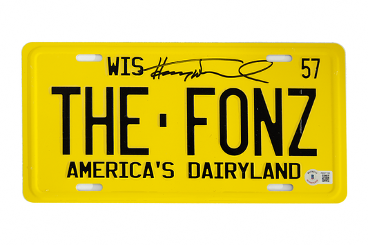 Henry Winkler Signed 'Happy Days' License Plate (THE FONZ)