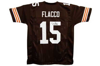 Joe Flacco Autographed Custom Brown Cleveland Jersey