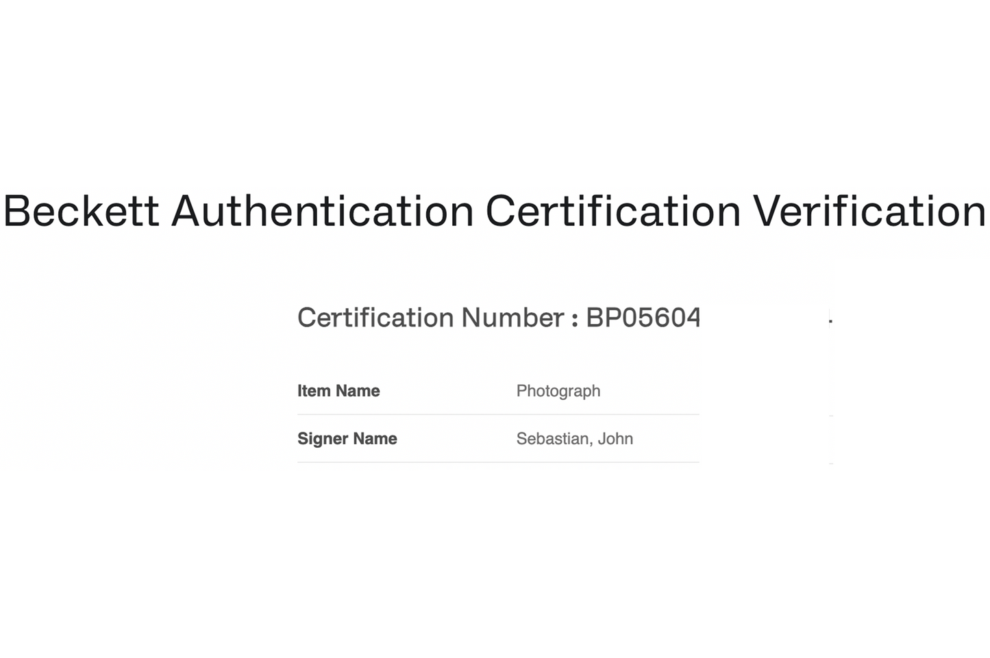 John Sebastian Autographed 8x10 Photo