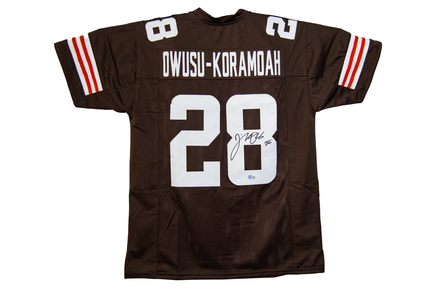 Jeremiah Owusu-Koramoah Autographed Brown Cleveland Custom Jersey