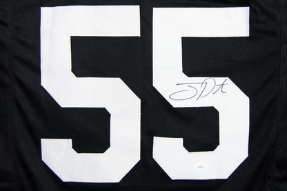 Joey Porter Sr Autographed Custom Black Pittsburgh Jersey