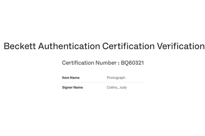 Judy Collins Autographed 8x10 Photo