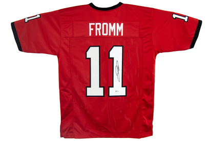 Jake Fromm Autographed Custom Red Georgia Jersey