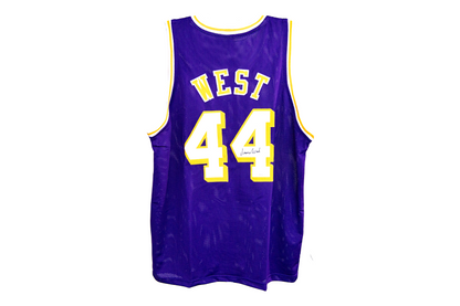 Jerry West Autographed Custom Purple Los Angeles Jersey