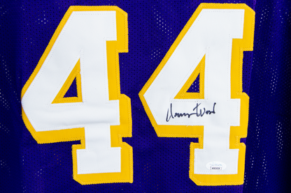 Jerry West Autographed Custom Purple Los Angeles Jersey