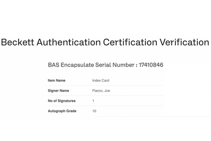 Joe Flacco Autographed Encapsulated Slab (Father Time)